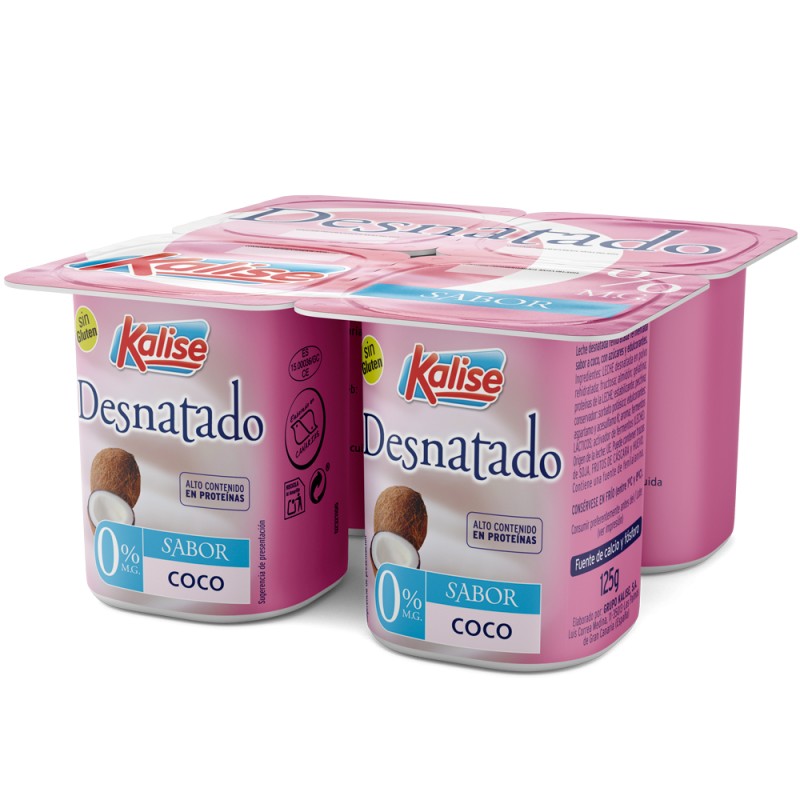 Desnatado Sabor Coco 4 x 125gr