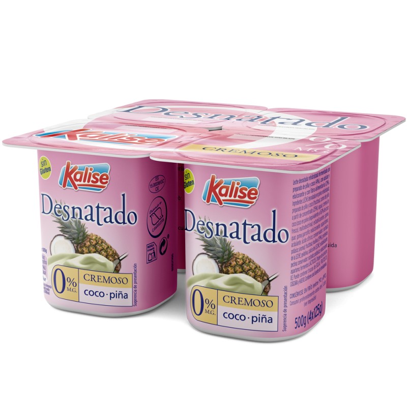 Desnatado cremoso con Coco-Piña 4 x 125gr
