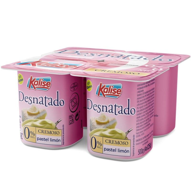 Desnatado cremoso con Pastel de Limon 4 x 125gr