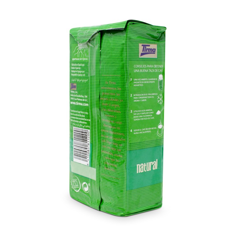 Café natural al vacío molido 250 gramos