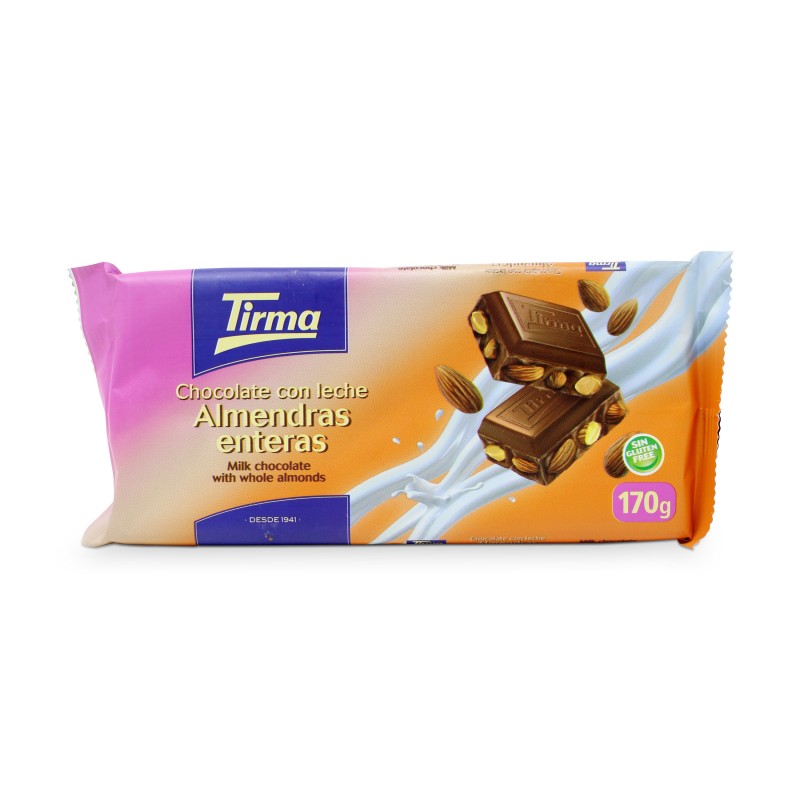 Chocolate con leche y almendras enteras 170g