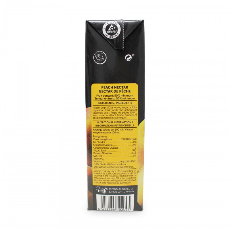 LIBBY'S NÉCTAR MELOCOTON BRIK LITRO