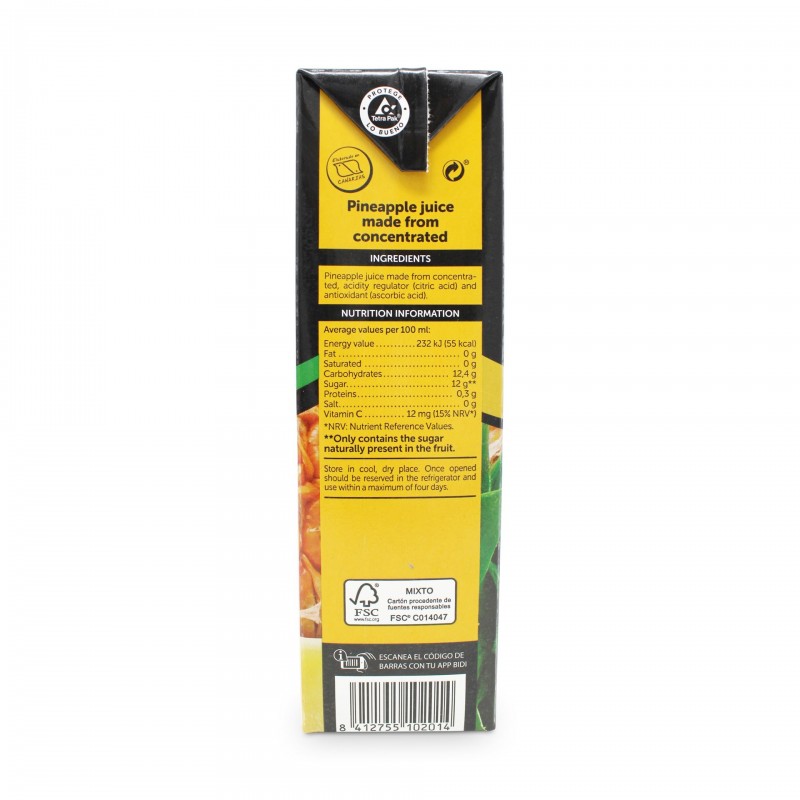 LIBBY'S ZUMO PIÑA 100% SABOR BRIK LITRO