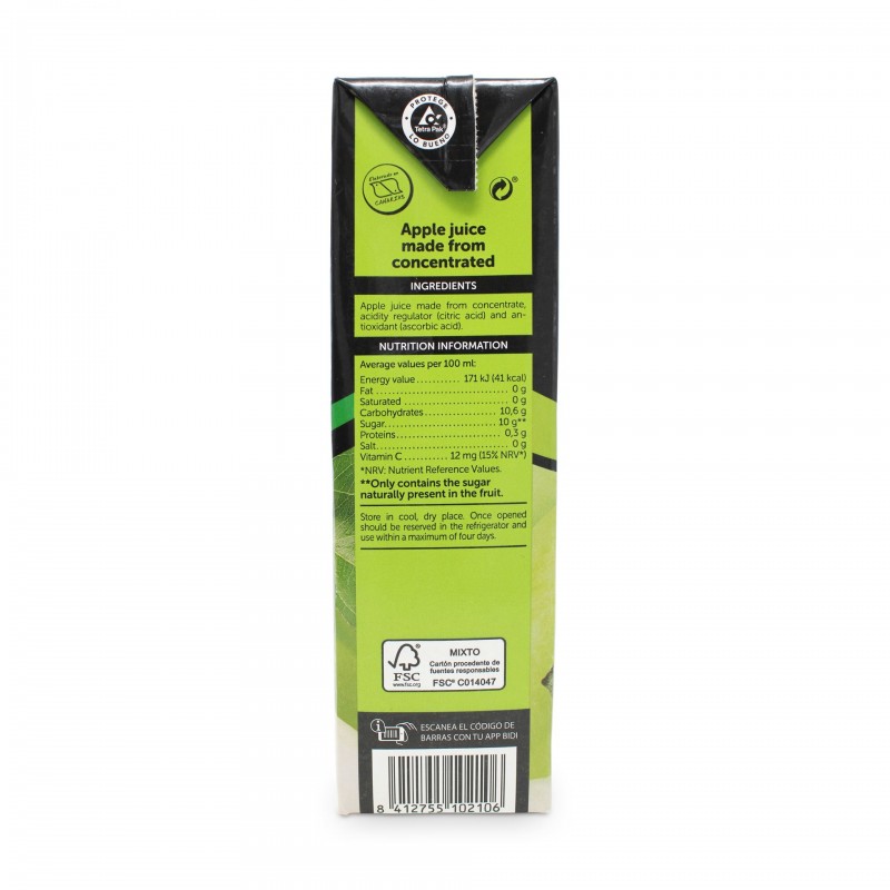 LIBBY'S ZUMO MANZANA 100% SABOR BRIK LITRO