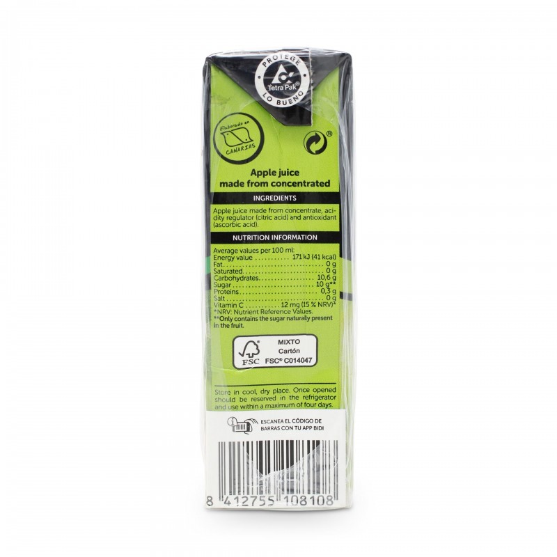 LIBBY'S ZUMO MANZANA 100% SABOR BRIK 200ML X 3