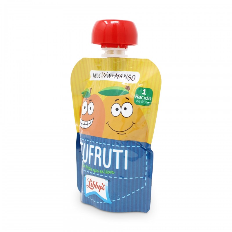 LIBBY'S TUFRUTI PURE DE MELOCOTON MANGO BOLSITAS 90 g.